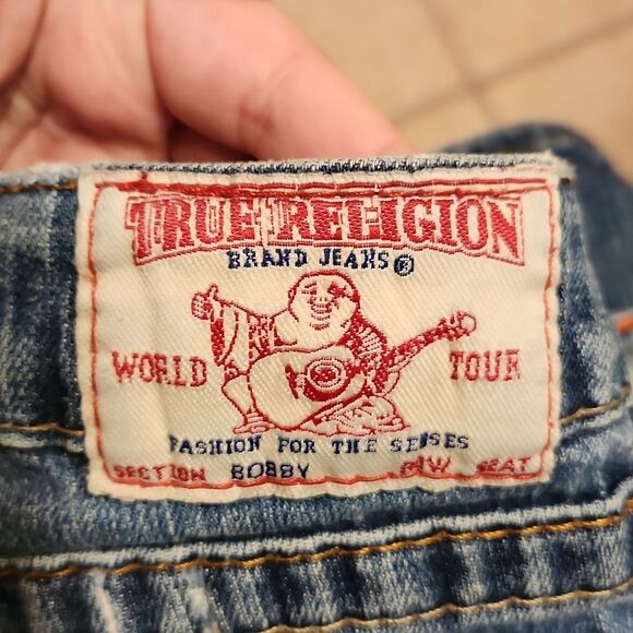 True Religion Women's "Bobby" Flare Leg Jeans Distressed Style Size 30 - Picture 12 of 14